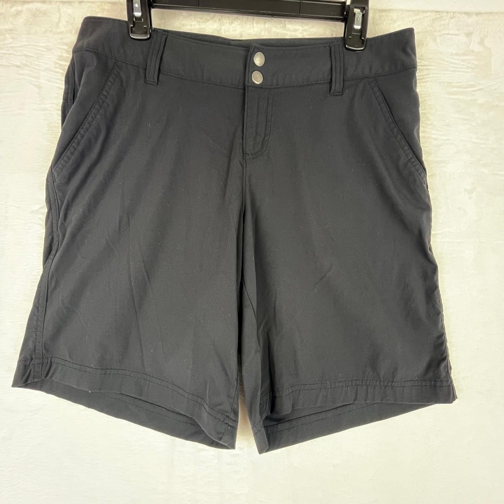 Columbia Womens 12 Black Omni-Shield Hiking Shorts 9" Inseam Nylon